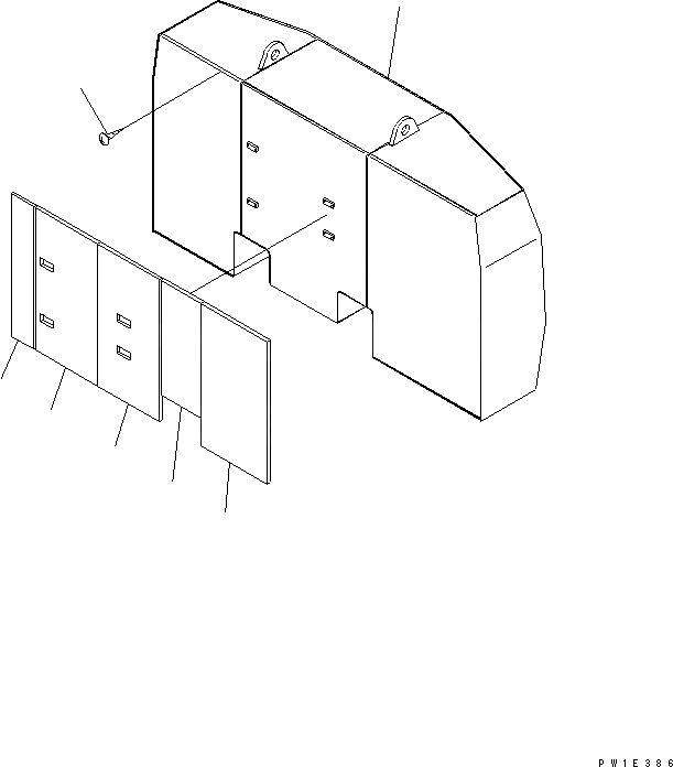 Схема запчастей Komatsu PC1250-7 - ПРОТИВОВЕС (7 KG)(№-) ЧАСТИ КОРПУСА