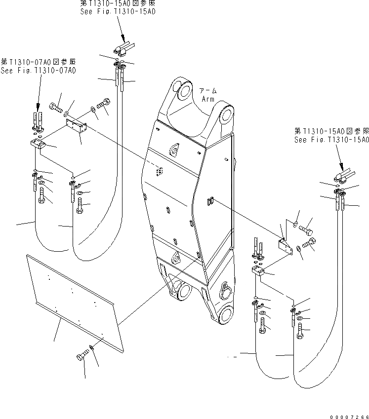 Схема запчастей Komatsu PC1250-7 - РАБОЧЕЕ ОБОРУДОВАНИЕ (КОВШ CYL. ЛИНИЯ И COVER) (ДЛЯ ПОГРУЗ.)(№-) РАБОЧЕЕ ОБОРУДОВАНИЕ