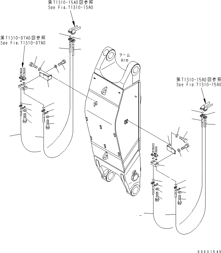 Схема запчастей Komatsu PC1250-7 - РАБОЧЕЕ ОБОРУДОВАНИЕ (КОВШ CYL. ЛИНИЯ И COVER) (ДЛЯ ПОГРУЗ.)(№7-) РАБОЧЕЕ ОБОРУДОВАНИЕ