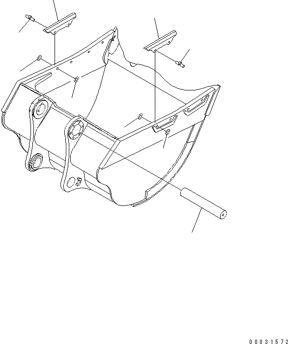 Схема запчастей Komatsu PC1250-7 - БОКОРЕЗЫ (ДЛЯ ЭКСКАВАТ. КОВШ) (ТИП H)(№9-) РАБОЧЕЕ ОБОРУДОВАНИЕ