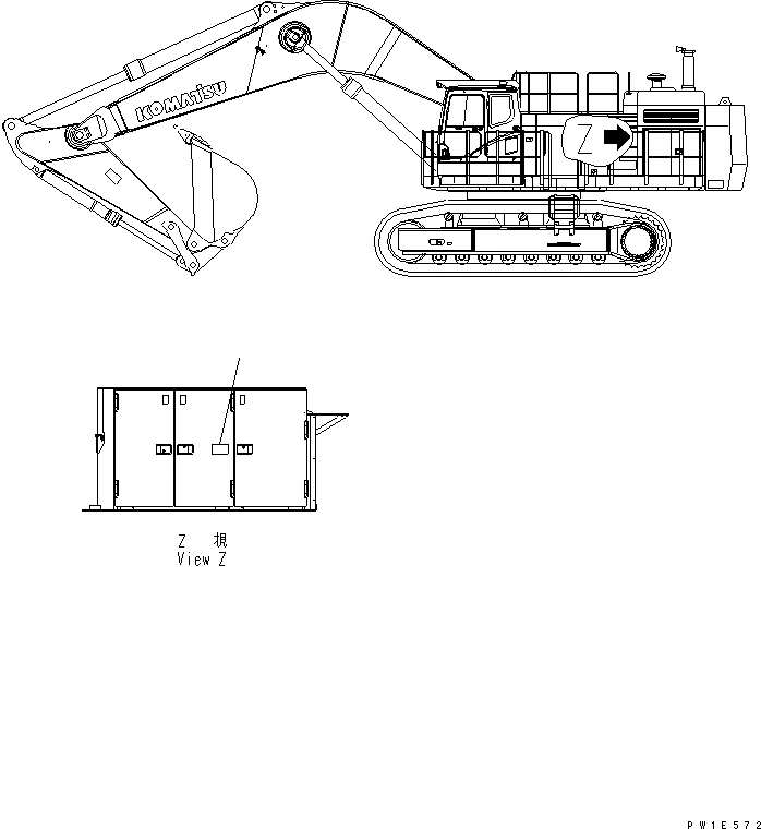 Схема запчастей Komatsu PC1250-7 - ПЛАСТИНА (BY-PASS ЛИНИЯ) (РОССИЯ) МАРКИРОВКА