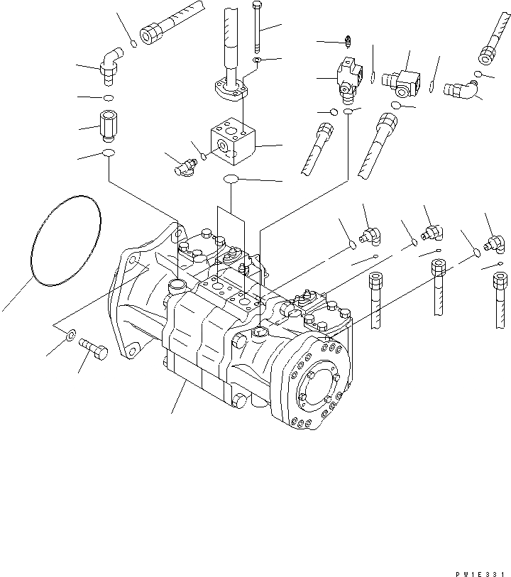 Схема запчастей Komatsu PC1250-7 - NO. НАСОС (СОЕДИНИТ. ЧАСТИ) ГИДРАВЛИКА