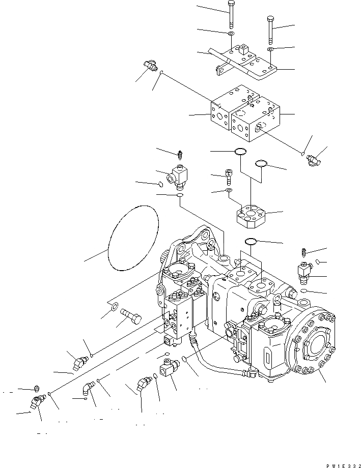 Схема запчастей Komatsu PC1250-7 - NO. НАСОС (СОЕДИНИТ. ЧАСТИ) ГИДРАВЛИКА