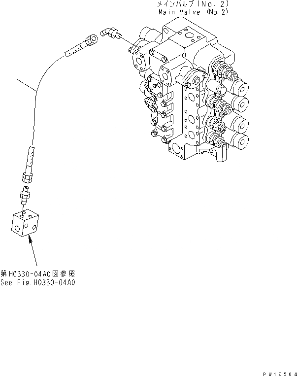 Схема запчастей Komatsu PC1250-7 - PPC ПРЯМ. ЛИНИЯ ХОДА ГИДРАВЛИКА