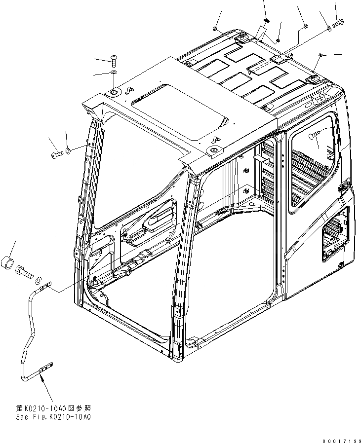 Схема запчастей Komatsu PC1250-7 - КАБИНА (БОЛТ) (КАРЬЕРН. СПЕЦИФ-Я) КАБИНА ОПЕРАТОРА И СИСТЕМА УПРАВЛЕНИЯ