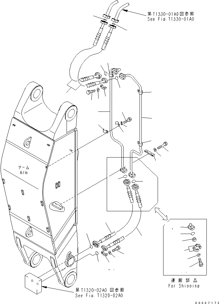 Схема запчастей Komatsu PC1250-7 - НИЖН. РАЗГРУЗКА ЛИНИЯ КОВША (РУКОЯТЬ) (ДЛЯ ПОГРУЗ.) РАБОЧЕЕ ОБОРУДОВАНИЕ