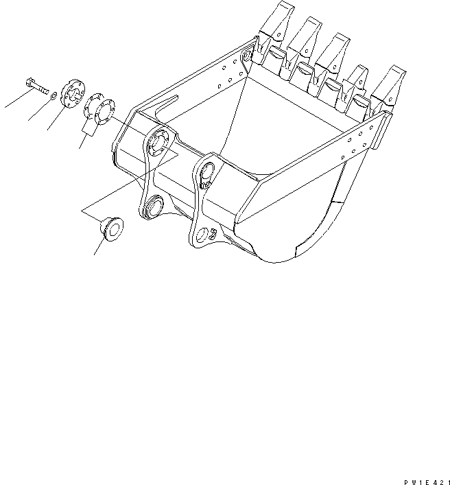 Схема запчастей Komatsu PC1250-7 - КОВШ LESS РАБОЧЕЕ ОБОРУДОВАНИЕ