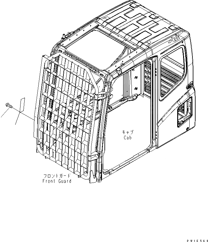 Схема запчастей Komatsu PC1250-7 - ПРЕДУПРЕЖДАЮЩ. МАРКИРОВКА (ДЛЯ ЗАЩИТЫ LV2) (ПЕРЕДН. ПОЛН. ЗАЩИТА) (ЯПОН.) МАРКИРОВКА