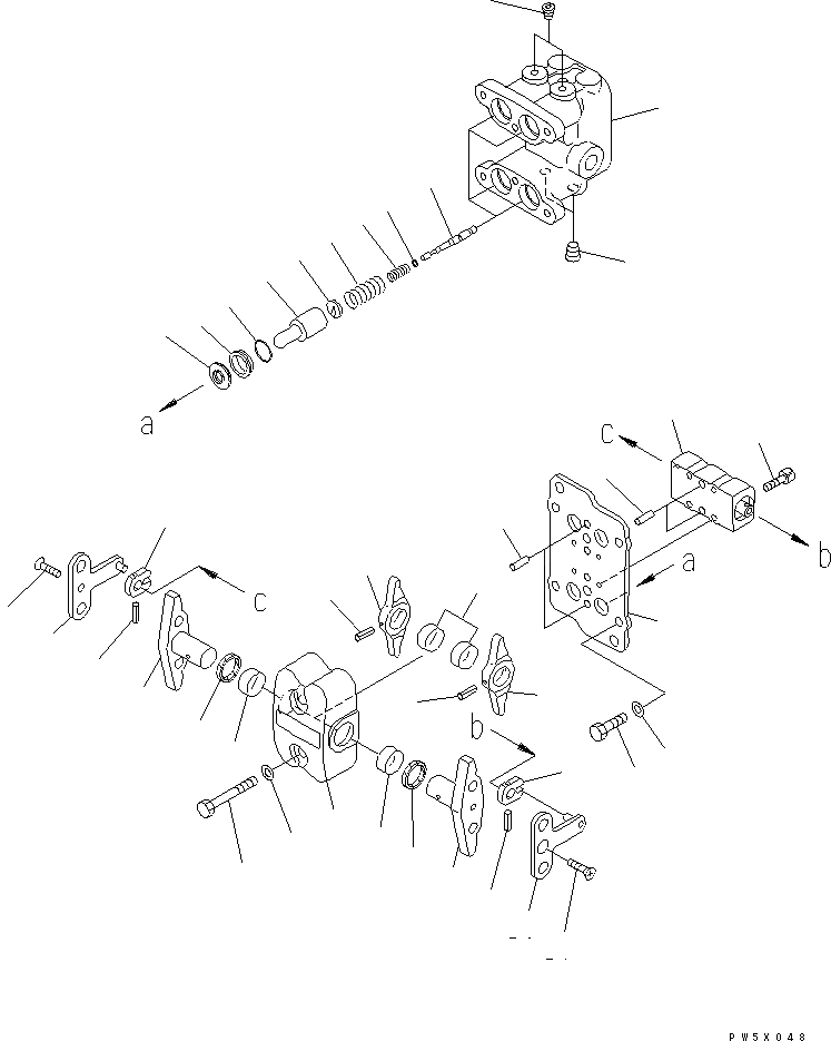 Схема запчастей Komatsu PC1250-7 - КЛАПАН PPC(ДЛЯ ХОДА) ОСНОВН. КОМПОНЕНТЫ И РЕМКОМПЛЕКТЫ