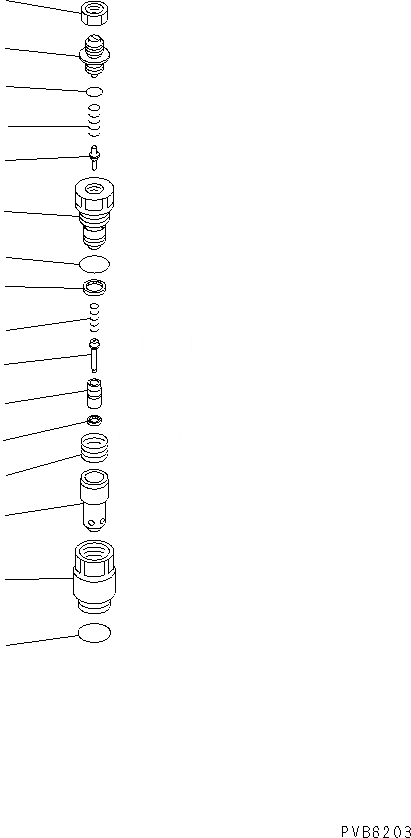 Схема запчастей Komatsu PC1250-7 - КЛАПАН БЕЗОПАСНОСТИ ОСНОВН. КОМПОНЕНТЫ И РЕМКОМПЛЕКТЫ