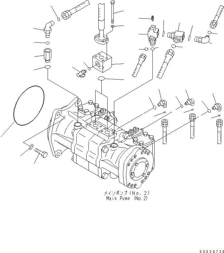 Схема запчастей Komatsu PC1250-7 - NO. НАСОС (СОЕДИНИТ. ЧАСТИ) ГИДРАВЛИКА