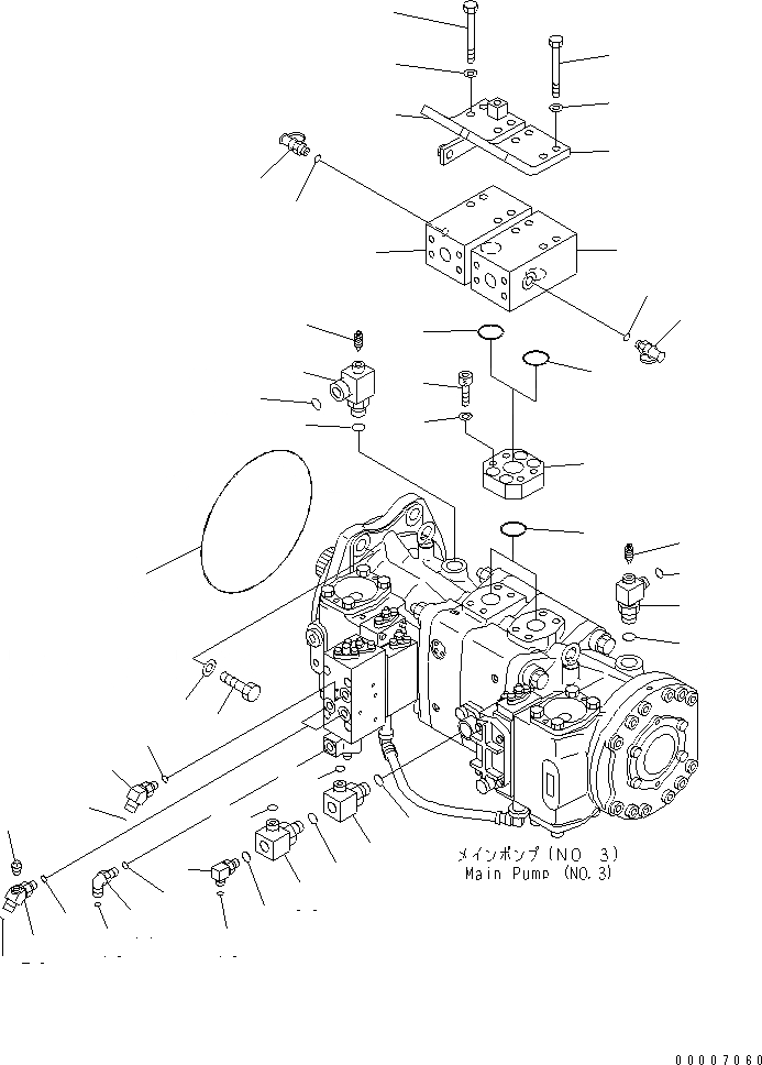 Схема запчастей Komatsu PC1250-7 - NO. НАСОС (СОЕДИНИТ. ЧАСТИ) (МОРОЗОУСТОЙЧИВ. СПЕЦИФ-Я) ГИДРАВЛИКА