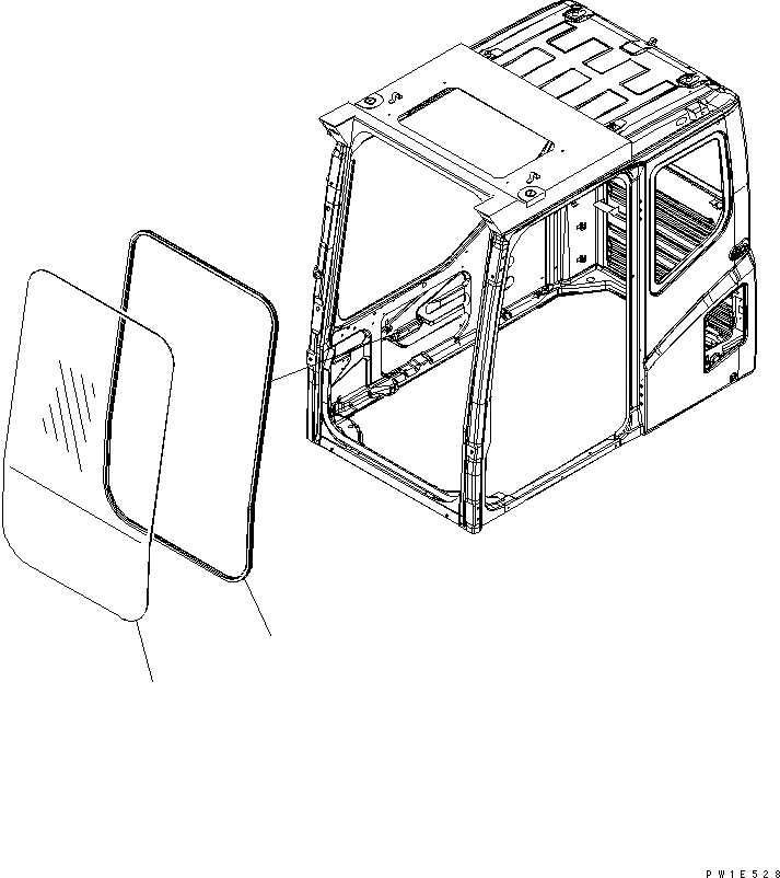 Схема запчастей Komatsu PC1250-7 - КАБИНА (ПЕРЕДН. ОКНА) (КАРЬЕРН. СПЕЦИФ-Я) КАБИНА ОПЕРАТОРА И СИСТЕМА УПРАВЛЕНИЯ