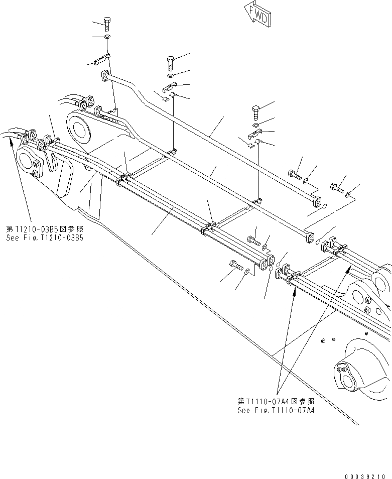 Схема запчастей Komatsu PC1250-7 - СТРЕЛА (9.M) (ЦИЛИНДР КОВШАS) (СТРЕЛА ВЕРХН. ) (ДЛЯ ЭКСКАВАТ.)(№-) РАБОЧЕЕ ОБОРУДОВАНИЕ