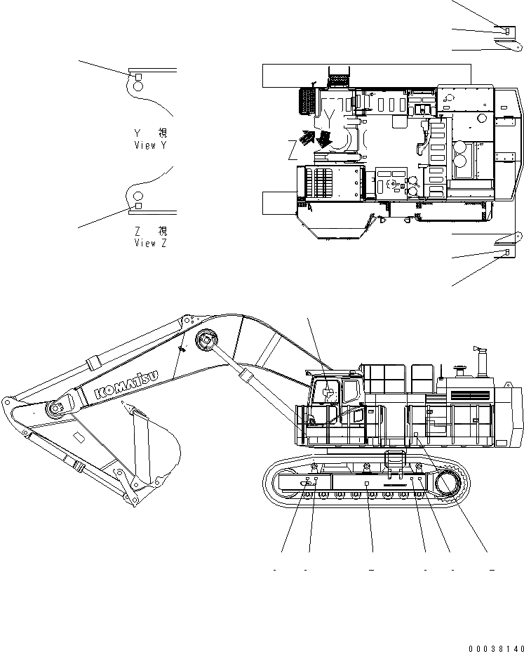 Схема запчастей Komatsu PC1250-7 - ОБСЛУЖ-Е МАРКИРОВКА (АНГЛ.)(№-) МАРКИРОВКА