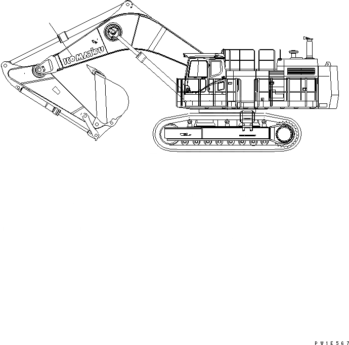 Схема запчастей Komatsu PC1250-7 - СТРЕЛА МАРКИРОВКА (SE) МАРКИРОВКА