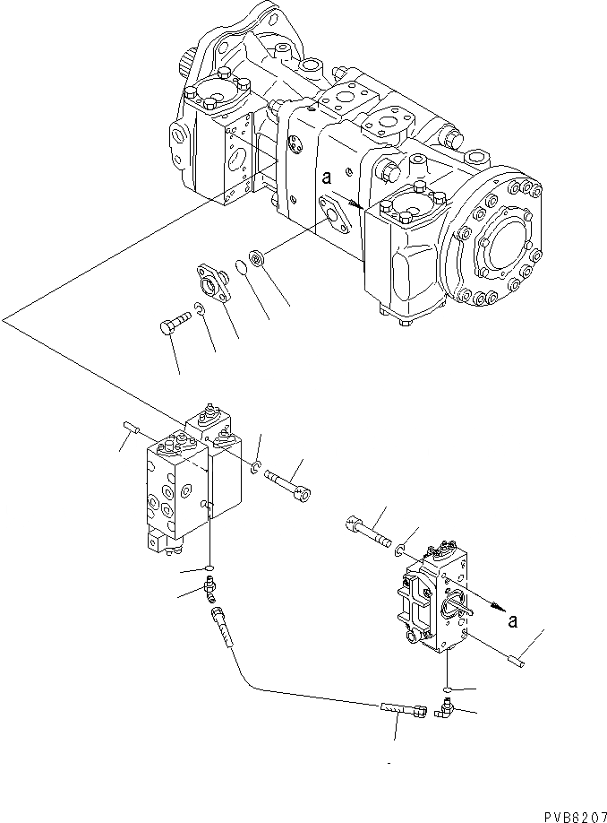 Схема запчастей Komatsu PC1250-7 - ОСНОВН. НАСОС (/) (N. НАСОС) ОСНОВН. КОМПОНЕНТЫ И РЕМКОМПЛЕКТЫ