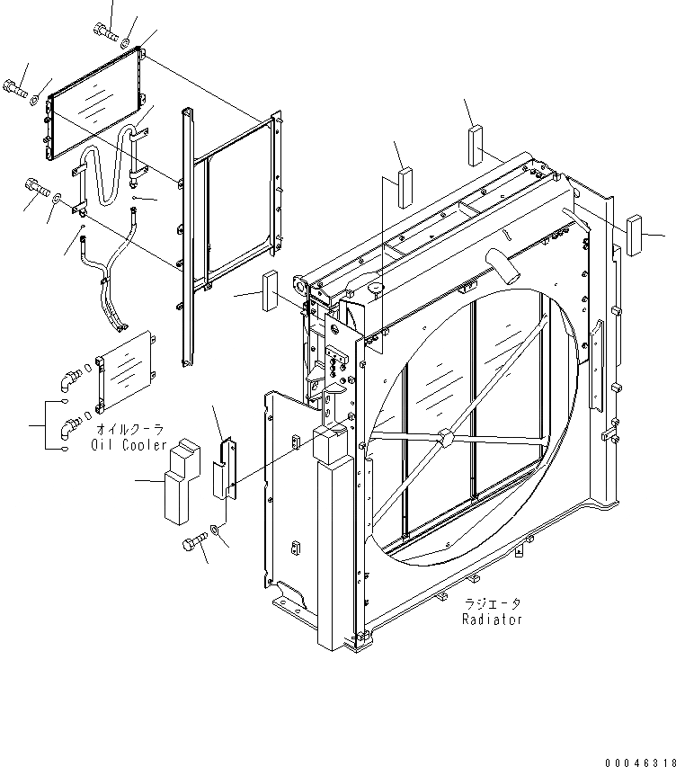 Схема запчастей Komatsu PC1250-8 - ОХЛАЖД-Е (КОНДЕНСАТОР)(№-) СИСТЕМА ОХЛАЖДЕНИЯ