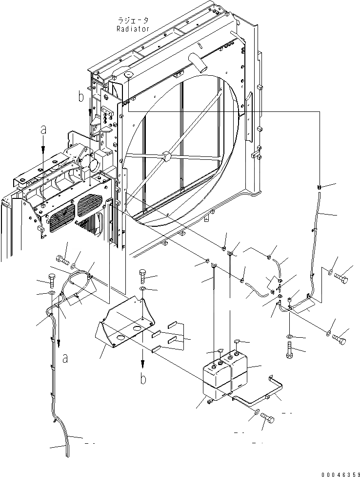 Схема запчастей Komatsu PC1250-8 - ОХЛАЖД-Е (ПОСЛЕОХЛАДИТЕЛЬ) (РЕЗЕРВН. БАК)(№-) СИСТЕМА ОХЛАЖДЕНИЯ