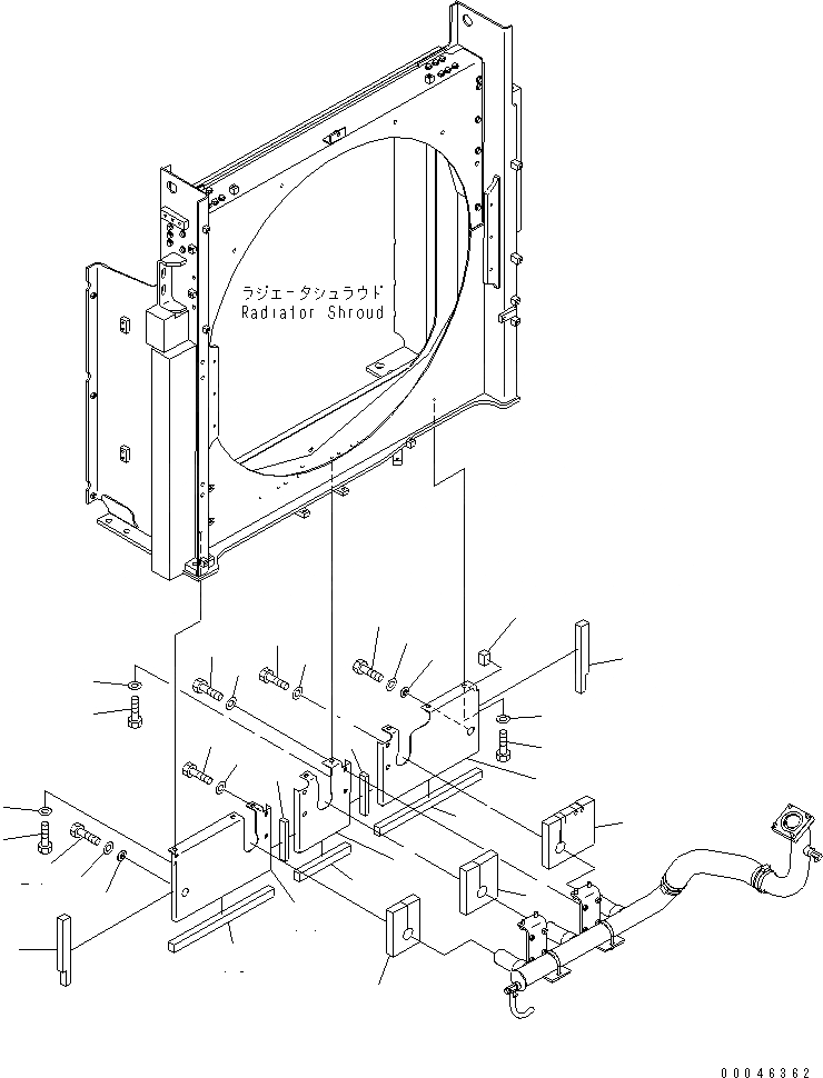 Схема запчастей Komatsu PC1250-8 - ОХЛАЖД-Е (COVER)(№-) СИСТЕМА ОХЛАЖДЕНИЯ