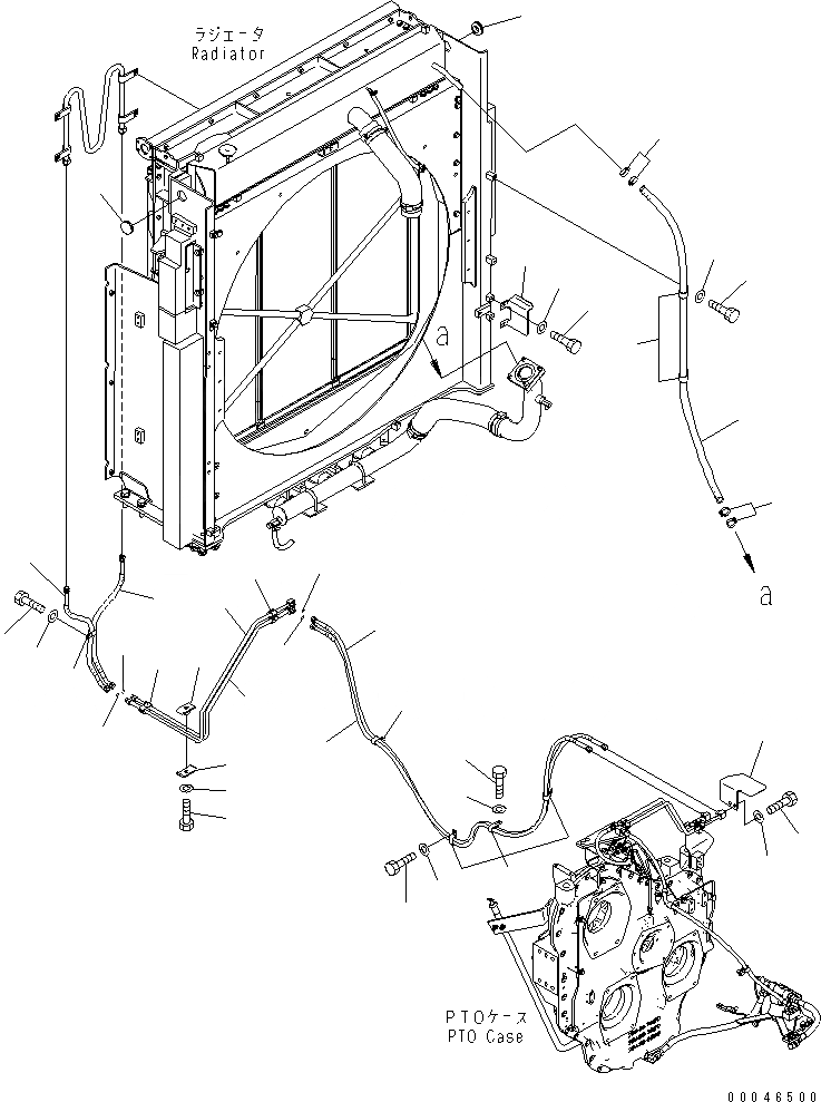 Схема запчастей Komatsu PC1250-8 - ОХЛАЖД-Е (РАДИАТОР BYPASS ШЛАНГИ)(№-) СИСТЕМА ОХЛАЖДЕНИЯ