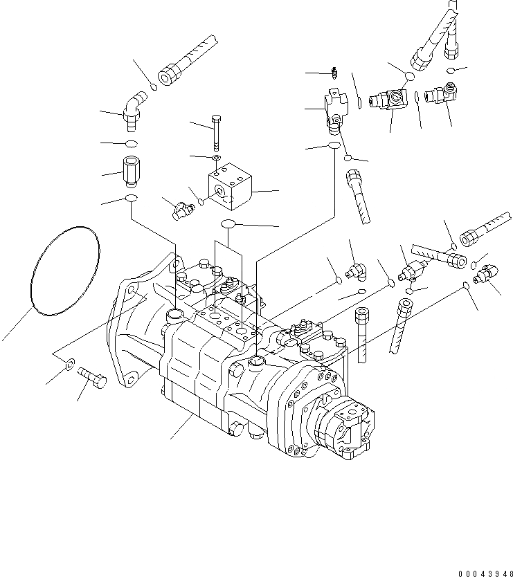 Схема запчастей Komatsu PC1250-8 - NO. НАСОС (СОЕДИНИТ. ЧАСТИ)(№-) ГИДРАВЛИКА