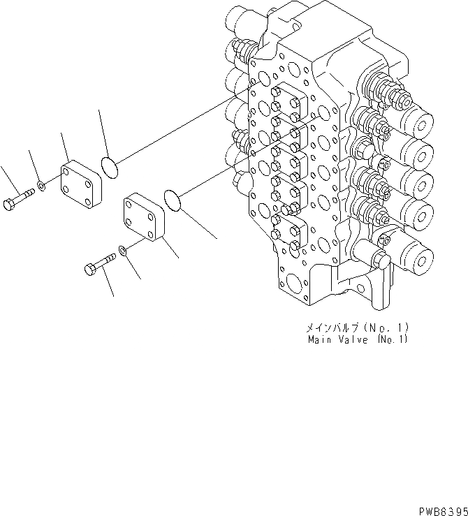 Схема запчастей Komatsu PC1250-8 - КЛАПАН СЕРВИСН. ЗАГЛУШКА(№-) ГИДРАВЛИКА