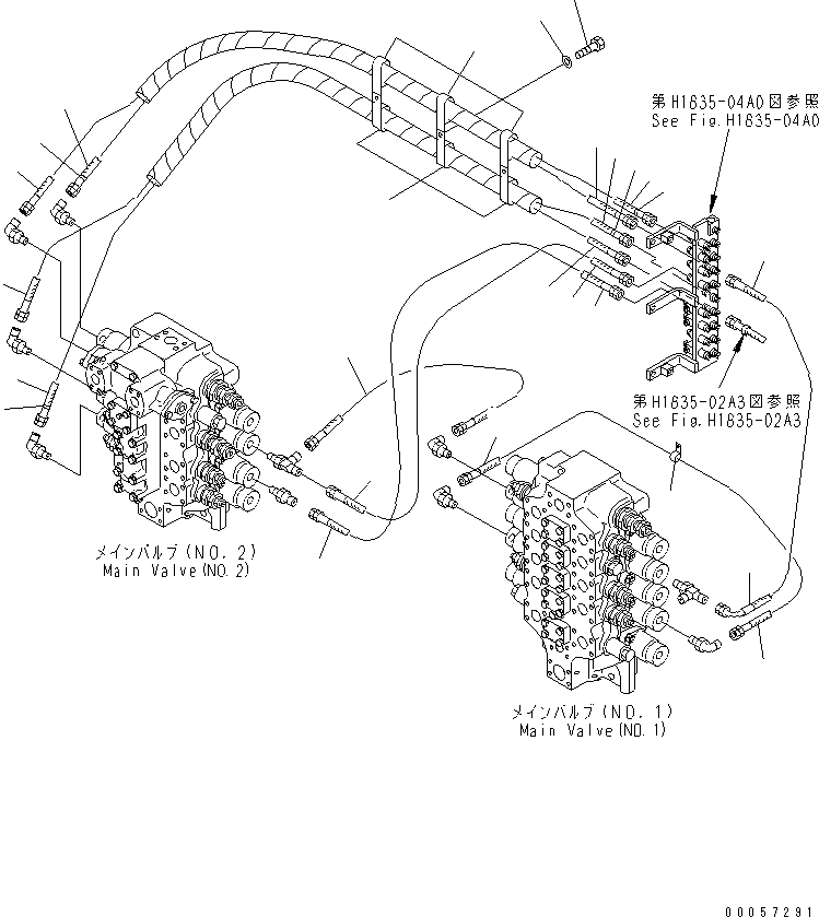 Схема запчастей Komatsu PC1250-8 - PPC СТРЕЛА И ЛИНИЯ КОВША (ДЛЯ УДЛИНН. РУКОЯТИ)(№-) ГИДРАВЛИКА