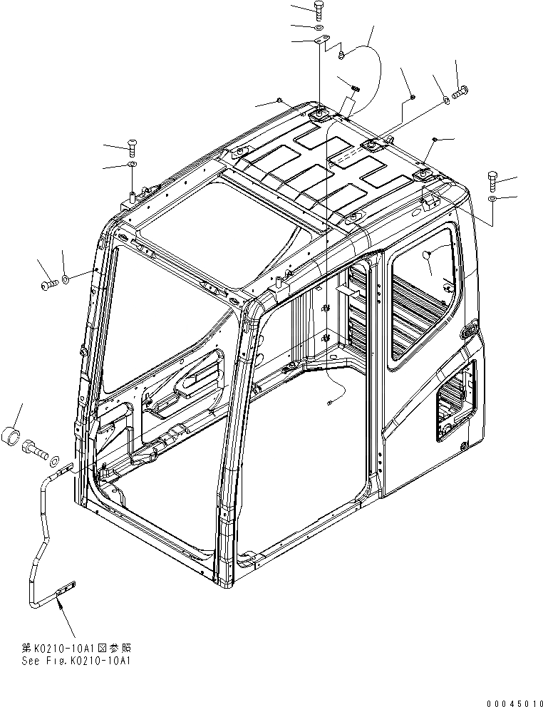 Схема запчастей Komatsu PC1250-8 - КАБИНА (БОЛТ) (СДВИГ. ВВЕРХ ОКНА) (С ORBCOMM)(№-) КАБИНА ОПЕРАТОРА И СИСТЕМА УПРАВЛЕНИЯ