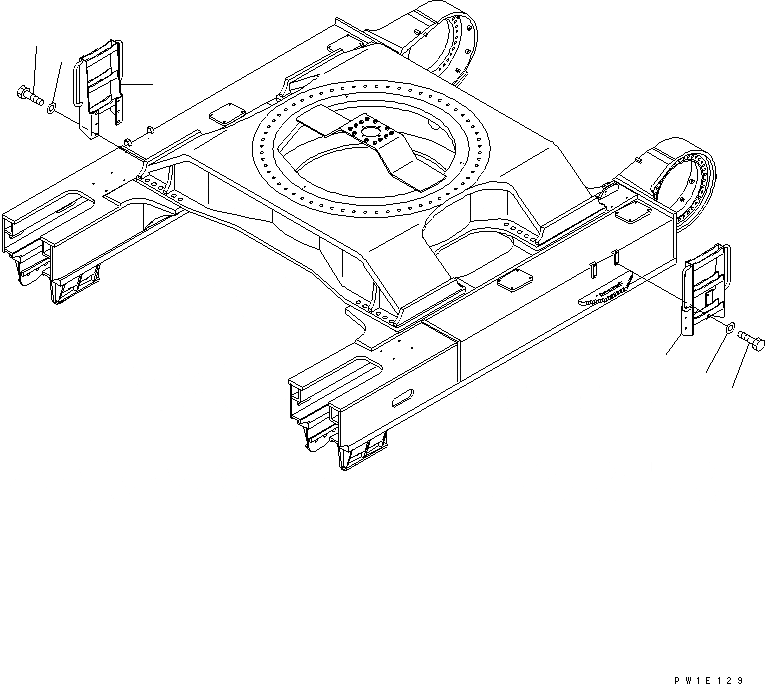 Схема запчастей Komatsu PC1250-8 - СТУПЕНИ (ГУСЕНИЧНАЯ РАМА ) (ДЛЯ 7MM ШИР. SHOE)(№-) ХОДОВАЯ