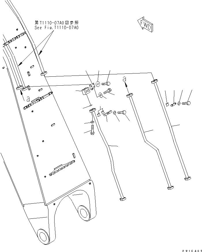 Схема запчастей Komatsu PC1250-8 - СТРЕЛА (9.M) (ЦИЛИНДР КОВША ТРУБЫ) (НИЖН.) (ЭКСКАВАТ.)(№-) РАБОЧЕЕ ОБОРУДОВАНИЕ