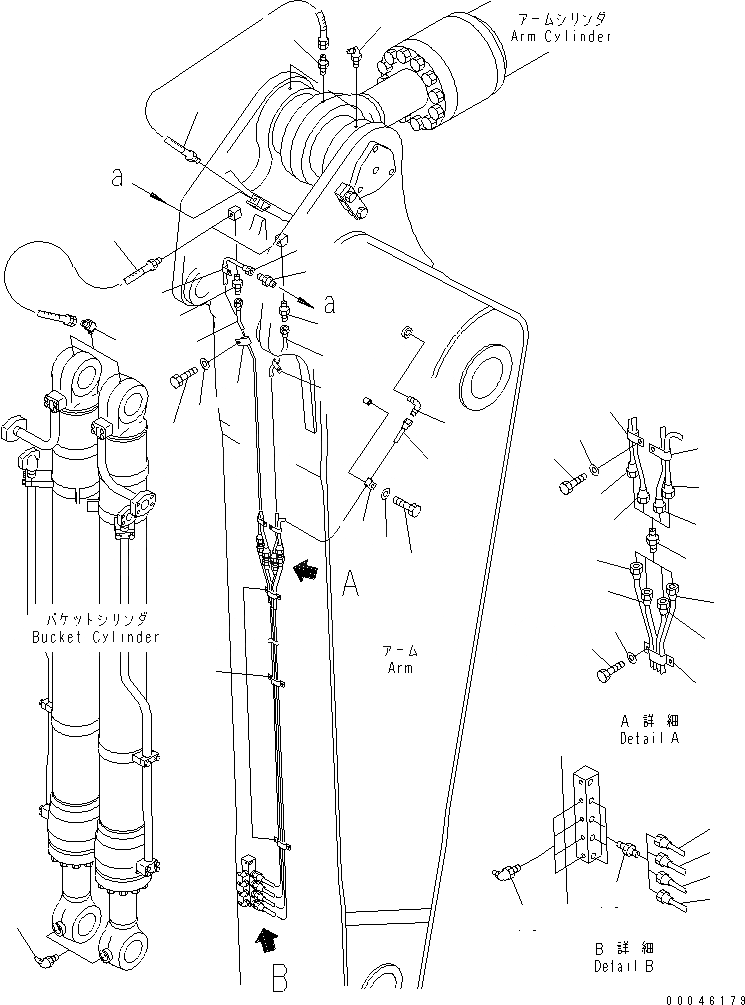 Схема запчастей Komatsu PC1250-8 - РУКОЯТЬ (.M) (СМАЗКА) (ДЛЯ ЭКСКАВАТ.)(№-) РАБОЧЕЕ ОБОРУДОВАНИЕ