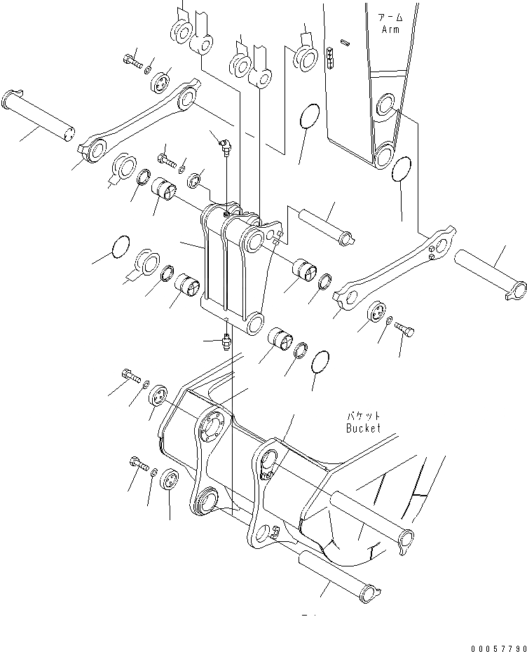 Схема запчастей Komatsu PC1250-8 - СОЕДИНЕНИЕ КОВША (ДЛЯ ЭКСКАВАТ.)(№-) РАБОЧЕЕ ОБОРУДОВАНИЕ