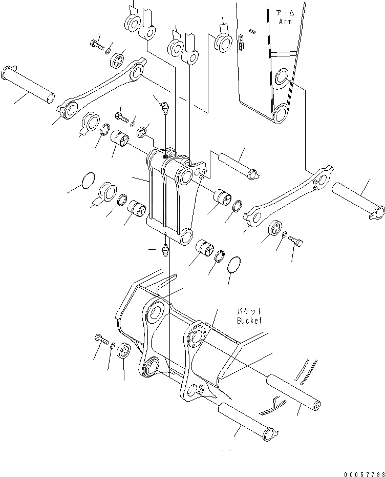 Схема запчастей Komatsu PC1250-8 - СОЕДИНЕНИЕ КОВША (ДЛЯ ЭКСКАВАТ.) (ДЛЯ ИЗВЕСТНЯКА)(№-) РАБОЧЕЕ ОБОРУДОВАНИЕ