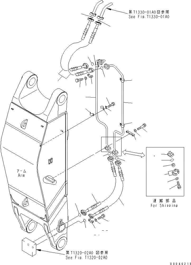 Схема запчастей Komatsu PC1250-8 - НИЖН. РАЗГРУЗКА ЛИНИЯ КОВША (РУКОЯТЬ) (ДЛЯ ПОГРУЗ.)(№-) РАБОЧЕЕ ОБОРУДОВАНИЕ