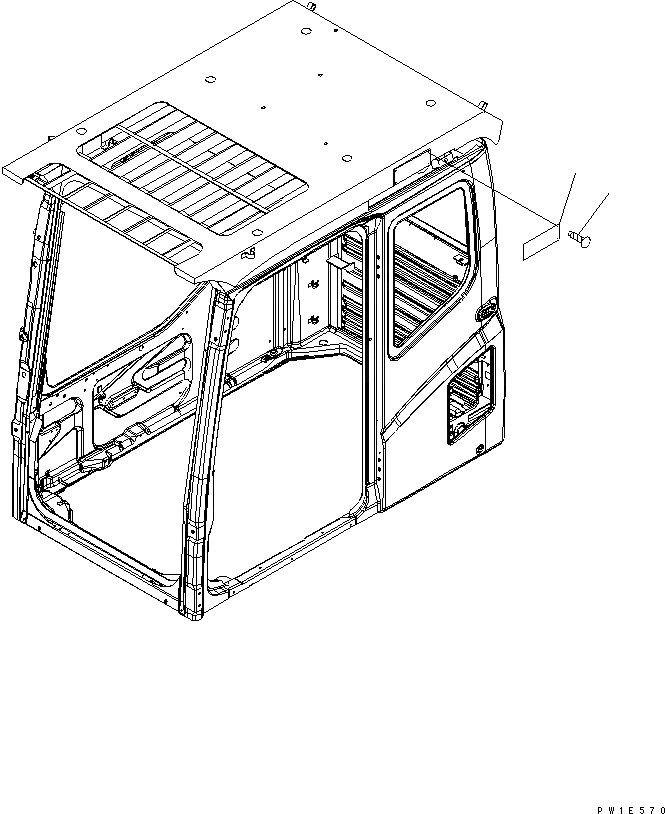 Схема запчастей Komatsu PC1250-8 - ПРЕДУПРЕЖДАЮЩ. МАРКИРОВКА (ДЛЯ ЗАЩИТЫ LV2) (ВЕРХНЯЯ ЗАЩИТА) (АНГЛ.)(№7-) МАРКИРОВКА