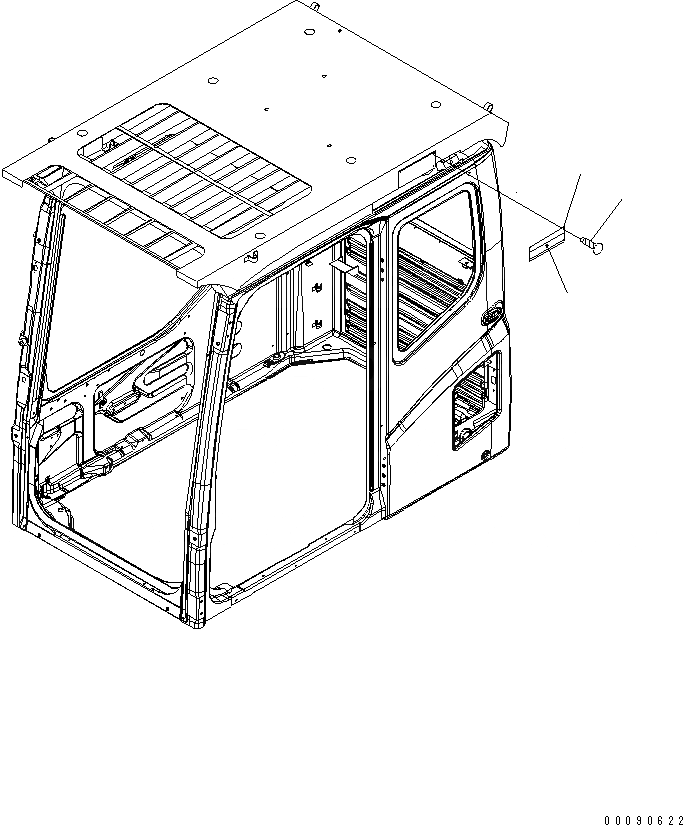 Схема запчастей Komatsu PC1250-8 - ПРЕДУПРЕЖДАЮЩ. МАРКИРОВКА (ДЛЯ ЗАЩИТЫ LV2) (ВЕРХНЯЯ ЗАЩИТА) (ФРАНЦИЯ)(№-) МАРКИРОВКА