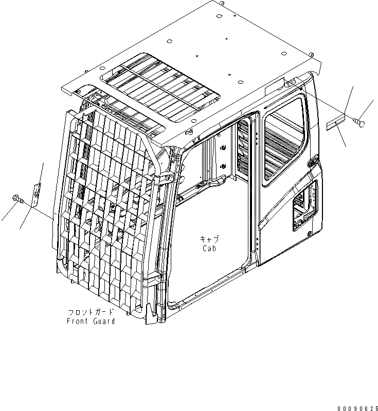 Схема запчастей Komatsu PC1250-8 - ПРЕДУПРЕЖДАЮЩ. МАРКИРОВКА (ДЛЯ ЗАЩИТЫ LV2) (ПЕРЕДН. ПОЛН. ЗАЩИТА И ВЕРХНЯЯ ЗАЩИТА) (ТУРЦИЯ)(№-) МАРКИРОВКА