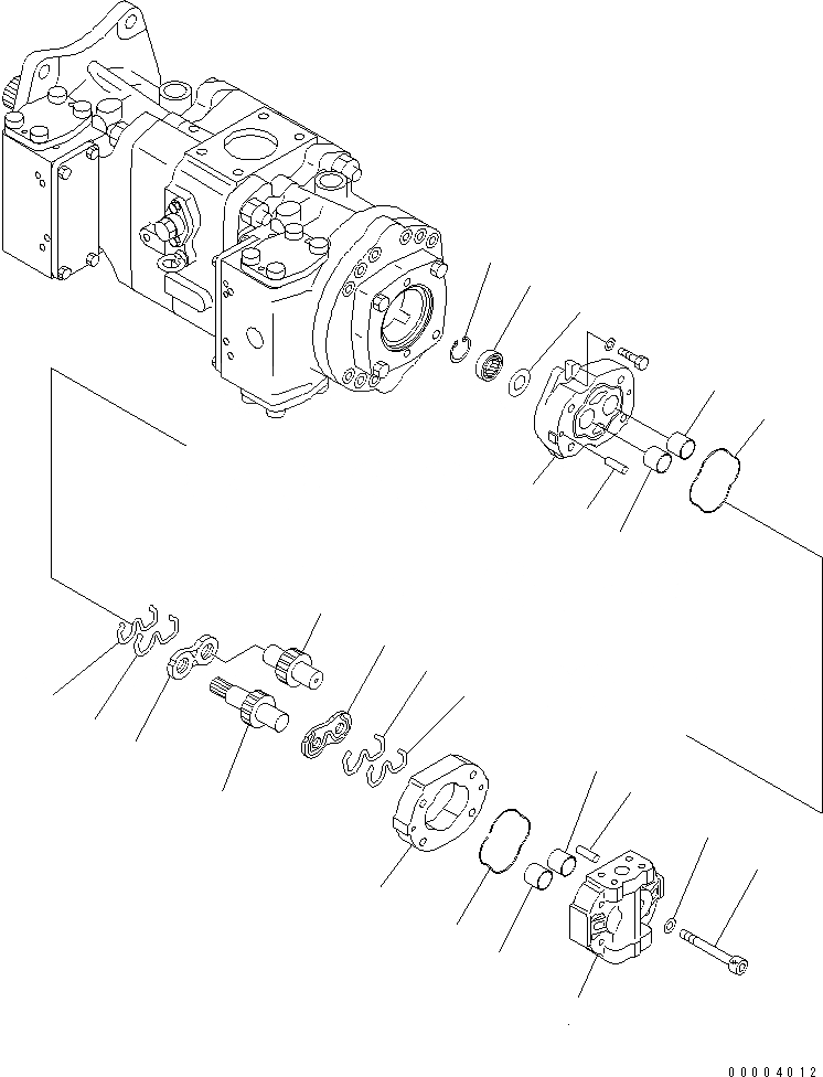 Схема запчастей Komatsu PC1250-8 - ОСНОВН. НАСОС (/) (N. НАСОС)(№-) ОСНОВН. КОМПОНЕНТЫ И РЕМКОМПЛЕКТЫ