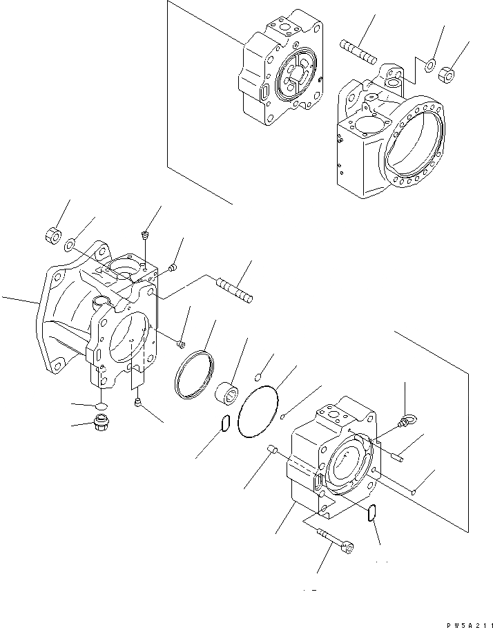 Схема запчастей Komatsu PC1250-8 - ОСНОВН. НАСОС (/) (N. НАСОС)(№-) ОСНОВН. КОМПОНЕНТЫ И РЕМКОМПЛЕКТЫ