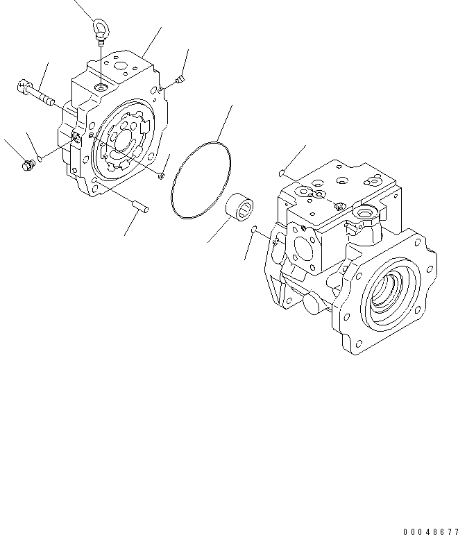 Схема запчастей Komatsu PC1250-8 - ПРИВОД НАСОС (/7)(№-) ОСНОВН. КОМПОНЕНТЫ И РЕМКОМПЛЕКТЫ