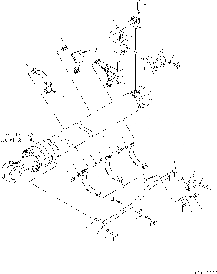 Схема запчастей Komatsu PC1250-8 - ЦИЛИНДР КОВША (/) (ДЛЯ ЭКСКАВАТ.) (ДЛЯ .M И .M РУКОЯТЬ)(№-) ОСНОВН. КОМПОНЕНТЫ И РЕМКОМПЛЕКТЫ