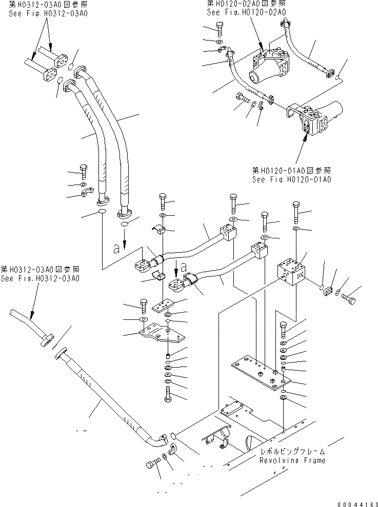 Схема запчастей Komatsu PC1250LC-8 - ЛИНИЯ ПОДАЧИ (ТРУБЫ И КЛАПАН BRANCH)(№-) ГИДРАВЛИКА