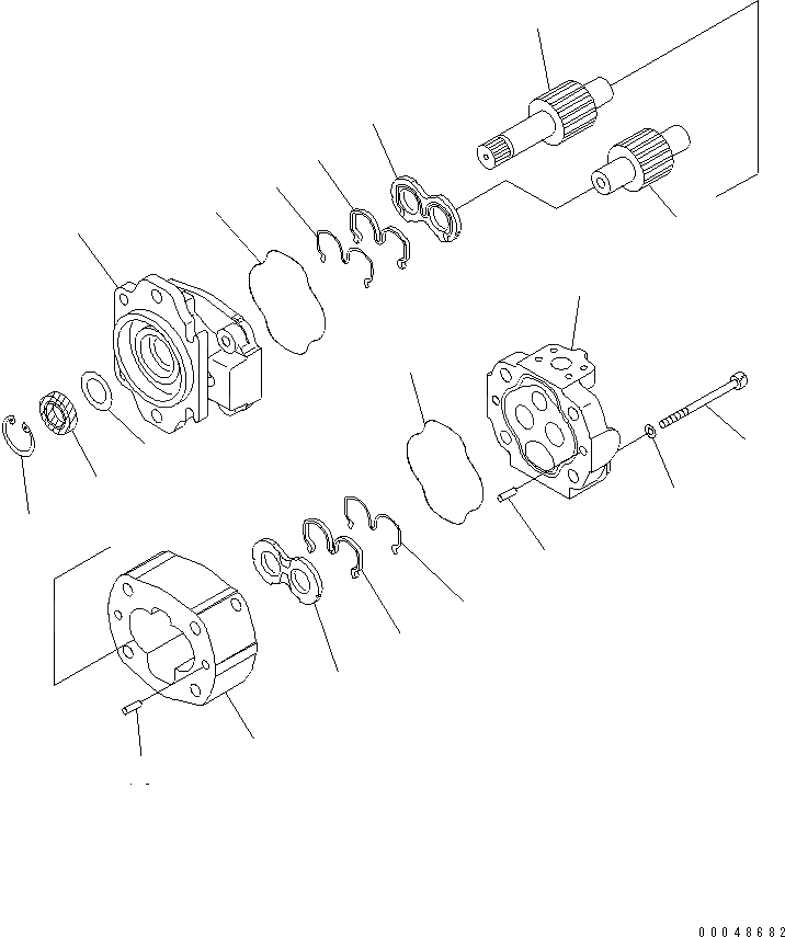 Схема запчастей Komatsu PC1250SP-8 - ПРИВОД НАСОС (7/7)(№-) ОСНОВН. КОМПОНЕНТЫ И РЕМКОМПЛЕКТЫ