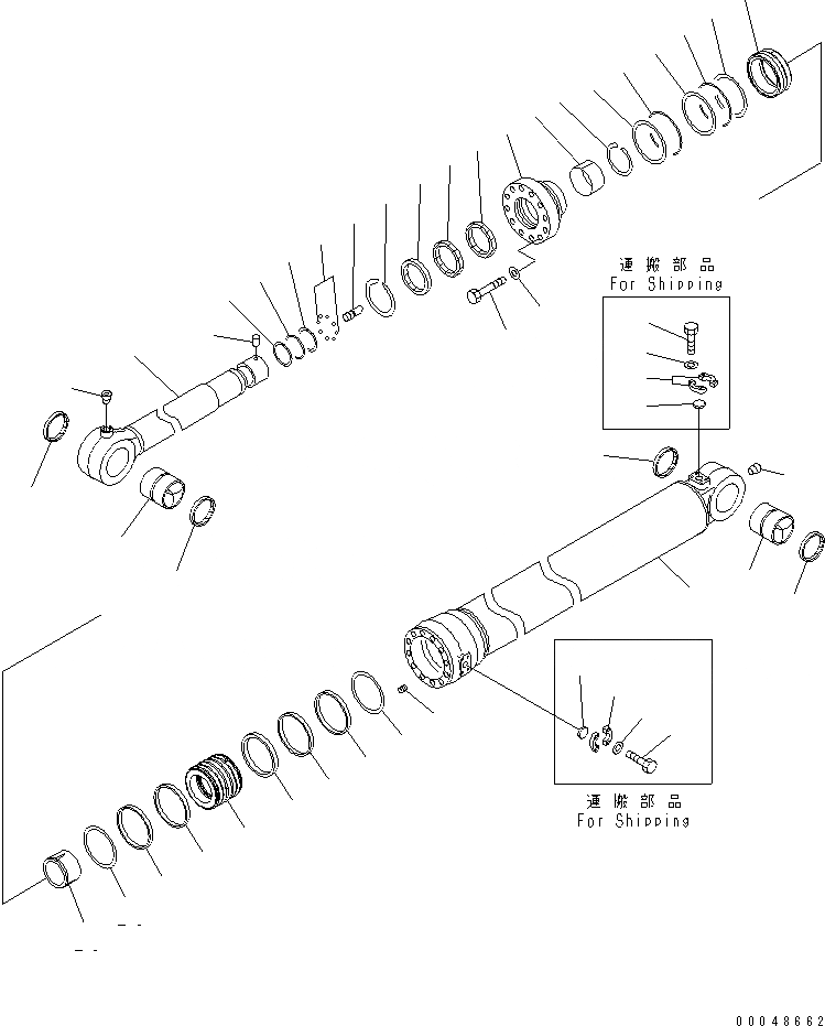 Схема запчастей Komatsu PC1250SP-8 - ЦИЛИНДР КОВША (/) (ДЛЯ ЭКСКАВАТ.) (ДЛЯ .M РУКОЯТЬ) (SE)(№-) ОСНОВН. КОМПОНЕНТЫ И РЕМКОМПЛЕКТЫ