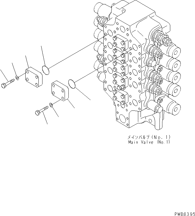 Схема запчастей Komatsu PC1250-8R - КЛАПАН СЕРВИСН. ЗАГЛУШКА(№-) ГИДРАВЛИКА