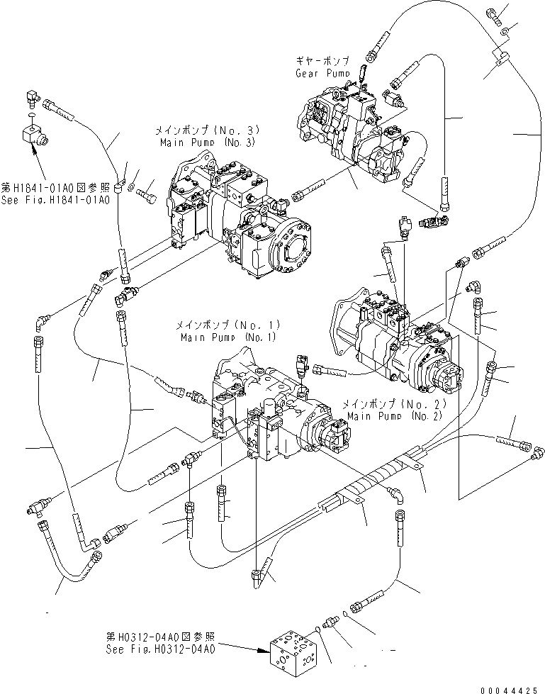 Схема запчастей Komatsu PC1250-8R - O.L.S.S. ЛИНИЯ (/)(№-) ГИДРАВЛИКА