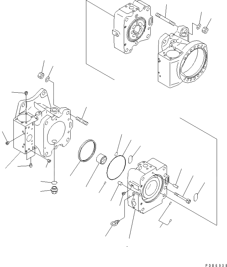 Схема запчастей Komatsu PC1250-8R - ОСНОВН. НАСОС (/) (N. НАСОС)(№-) ОСНОВН. КОМПОНЕНТЫ И РЕМКОМПЛЕКТЫ