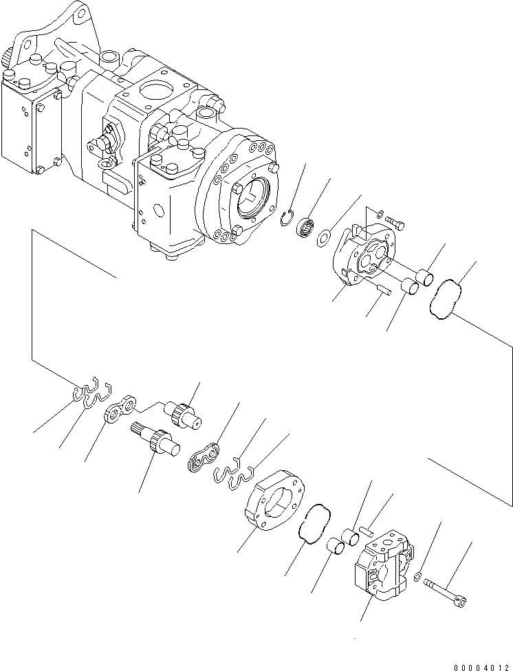 Схема запчастей Komatsu PC1250-8R - ОСНОВН. НАСОС (/) (N. НАСОС)(№-) ОСНОВН. КОМПОНЕНТЫ И РЕМКОМПЛЕКТЫ