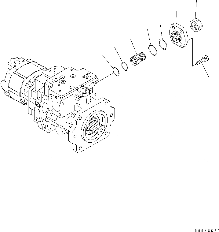 Схема запчастей Komatsu PC1250-8R - ПРИВОД НАСОС (/7)(№-) ОСНОВН. КОМПОНЕНТЫ И РЕМКОМПЛЕКТЫ